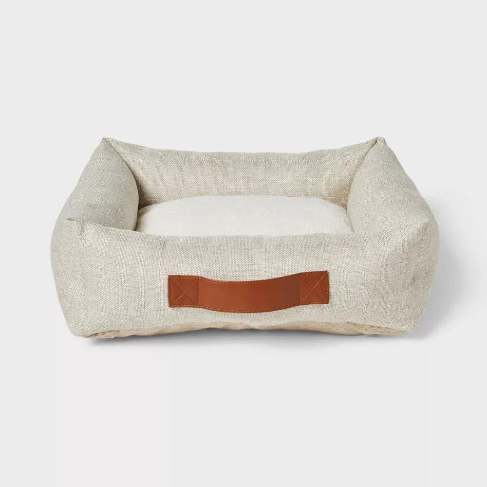 Boots & Barkley™ Neutral 4-Sided Bolster Dog Bed - Cream - Small (0-25 Pounds)